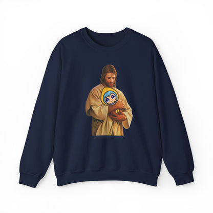 Vatican Luce mascot sweatshirt with Jesus artwork