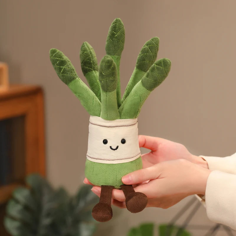 Vegetable plushies set corn carrot asparagus handmade cute