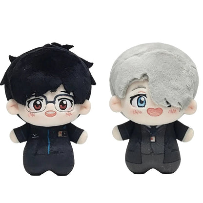 Victor Nikiforov and Yuri Katsuki handmade plushies from Yuri on Ice anime, 10cm cotton collectibles