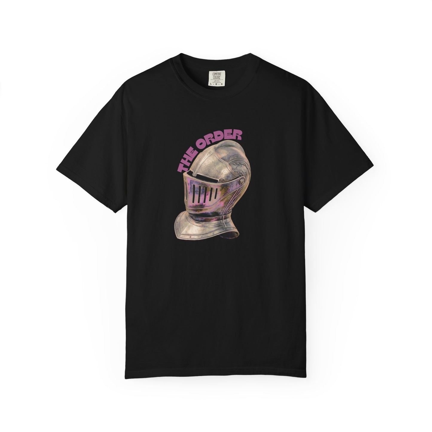 Victorian steampunk unisex tees with double-needle stitching close-up detail
