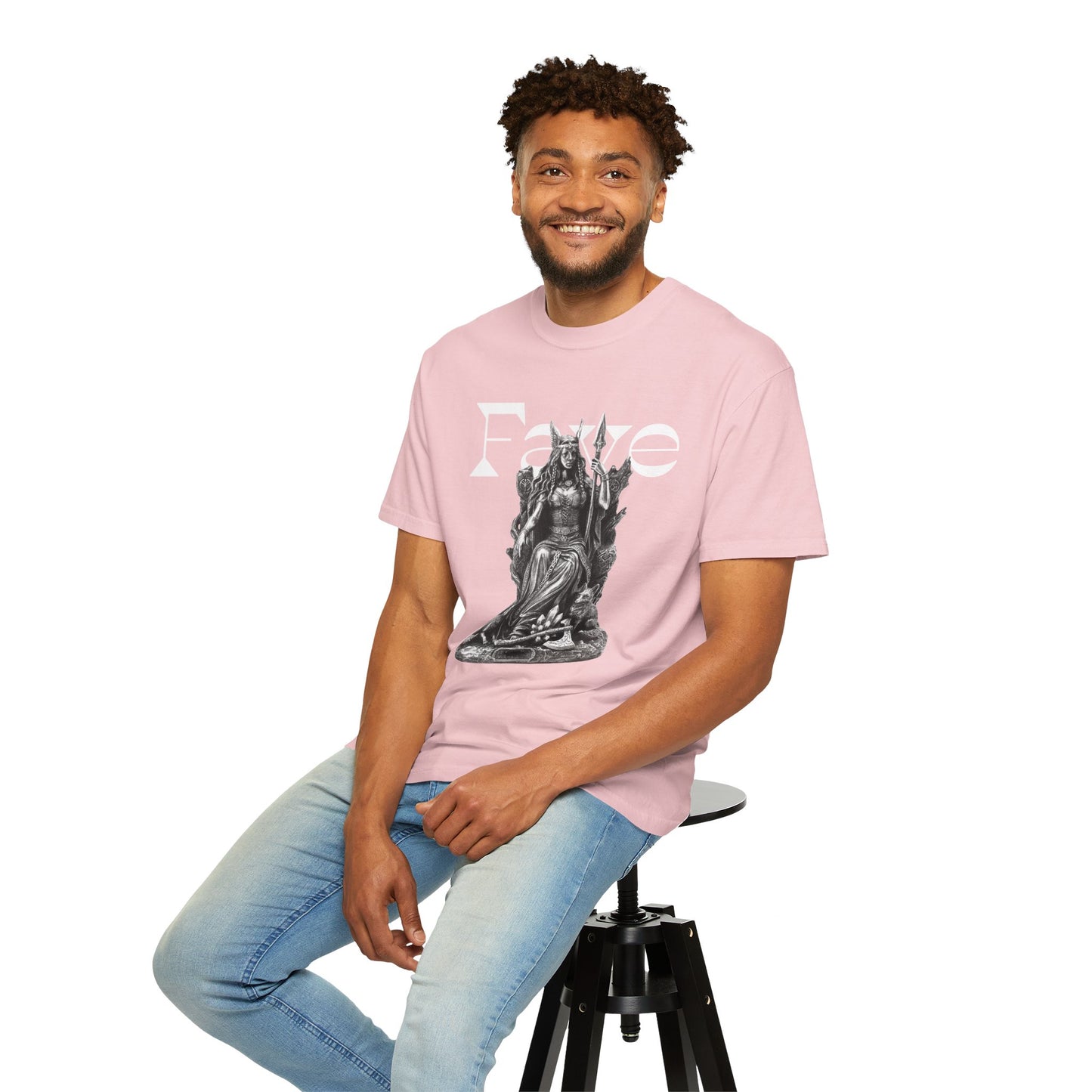 Viking mythology t-shirt size guide chart with measurements in inches
