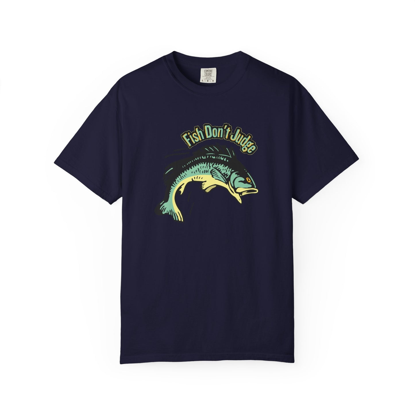 Vintage bass fishing shirt with cheeky slogan on Comfort Colors 1717 blank