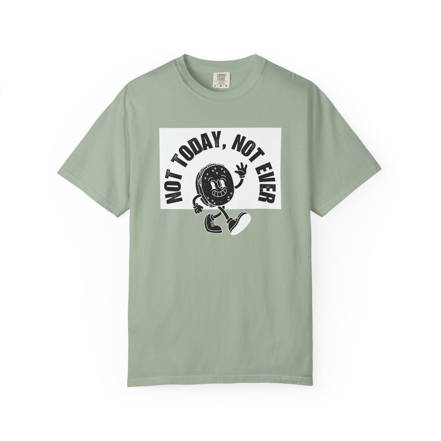 Vintage cartoon coffee cup mascot distressed graphic tee for coffee lovers