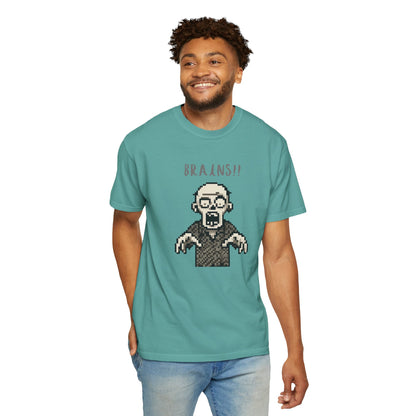 Vintage style pixel zombie horror shirt.