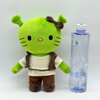 Viral Shrek plush being held to show 26cm scale