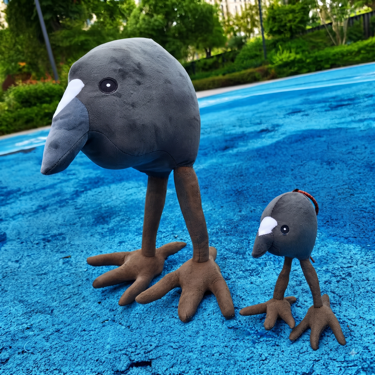 Viral bird meme plushie - Australasian swamphen chick plush toy, 16cm and 40cm sizes