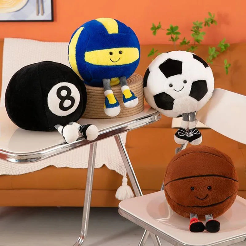 Volleyball stuffed animal with long legs kawaii sports plushie