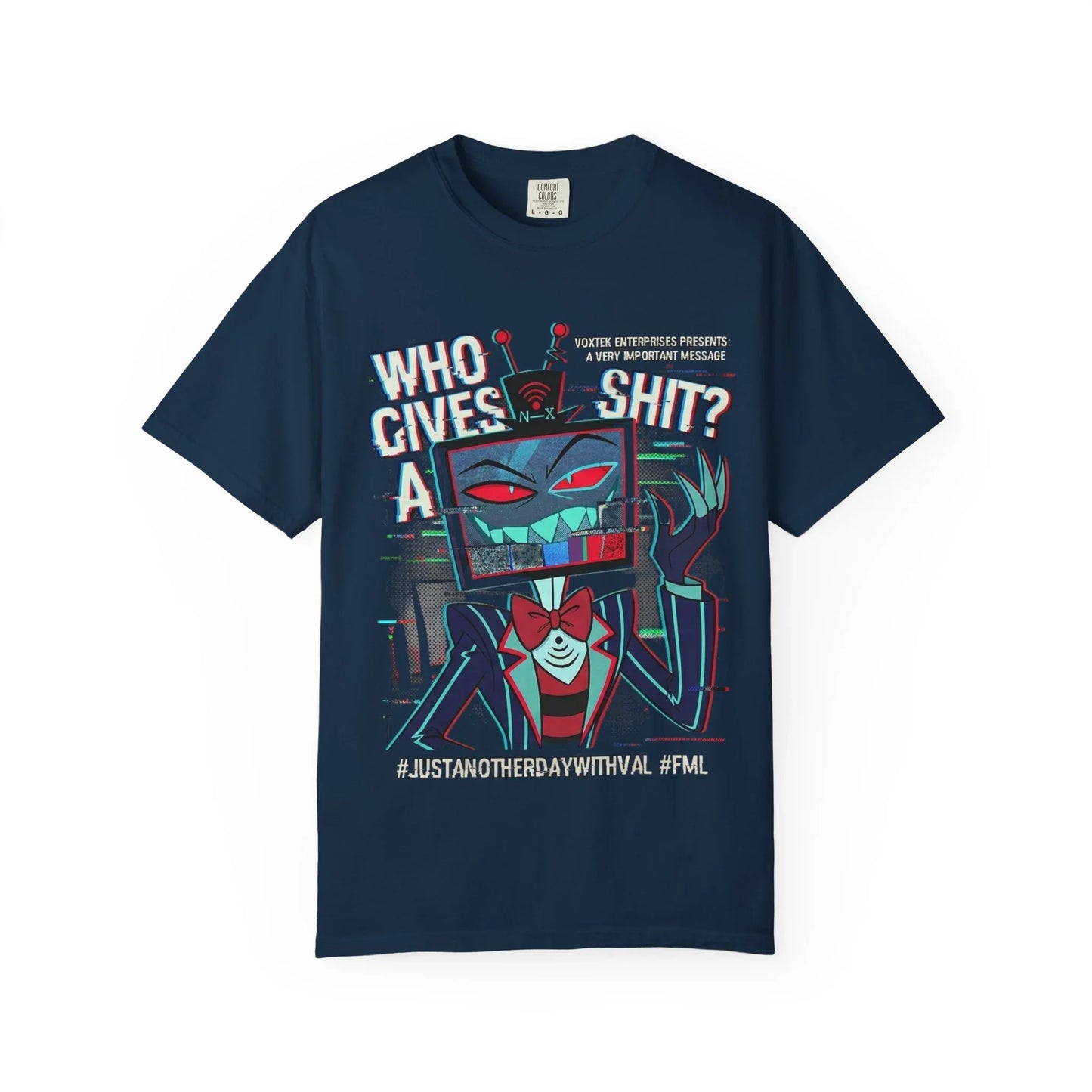 Vox Hazbin Hotel T-Shirt front view Comfort Colors 1717