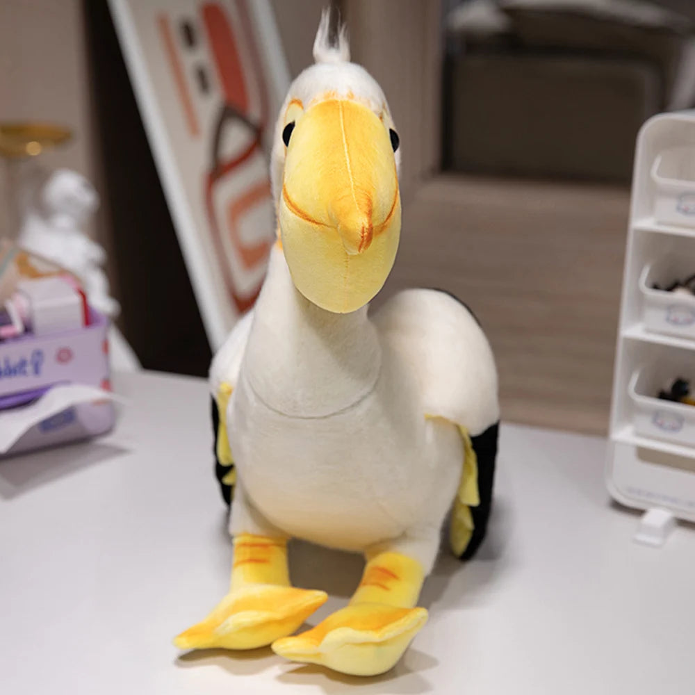 Vulture plushie novelty bird plush with bald head and brooding cartoon expression