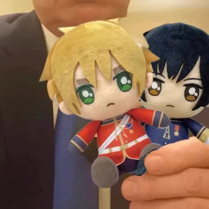 Wang yao plush China Hetalia soft toy with ponytail hair and military armband
