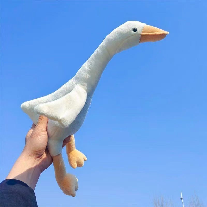 Langgans Plüschtier, Weiches Gans Kuscheltier, 35cm Silly Goose Plüsch, Minimalistisches Dekor Stofftier Geschenk