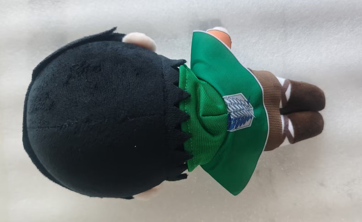 Eren plush close-up facial detail, embroidered features on handcrafted anime collectible(Supplier photo)
