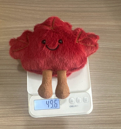 Smiling Maple Leaf Plushie 22cm | Handmade Fall Plush | Autumn Gift and Decor