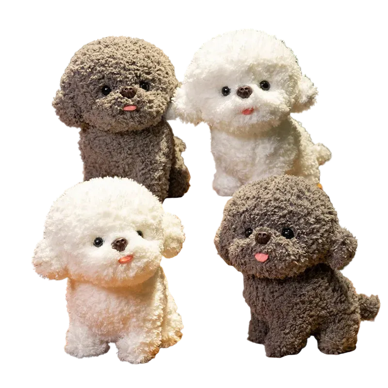 White Bichon Frise kawaii puppy plush 20cm sleeping companion pillow