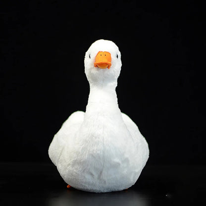 White duck plushie realistic orange bill and soft plush feathers
