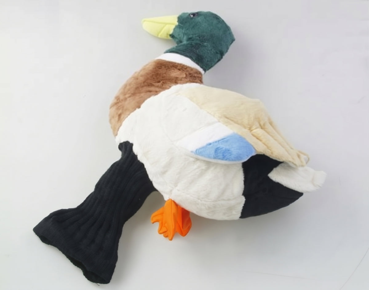 White duck stuffed animal realistic orange feet and beak detail