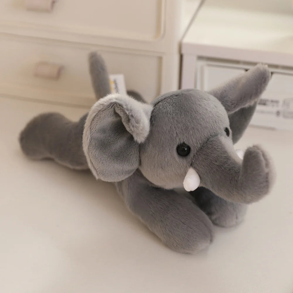 Wildlife animal plush collection 30cm lying pose jungle forest stuffed toys
