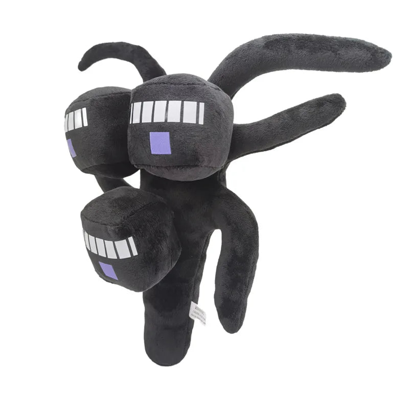 Wither Storm plushie removable head close-up pixel block game collectible