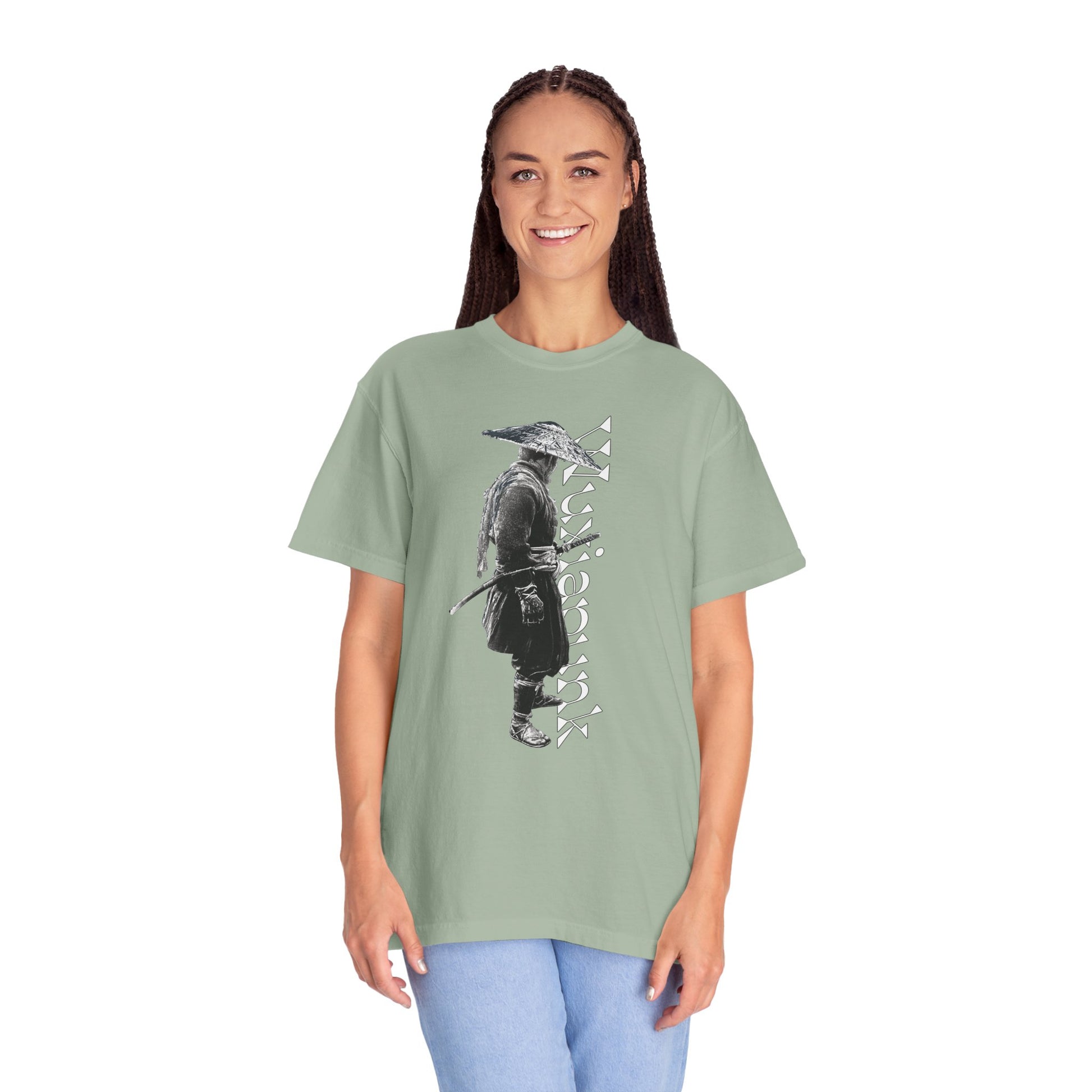 Wuxiapunk wandering swordsman graphic heavyweight garment dyed tee dark martial arts