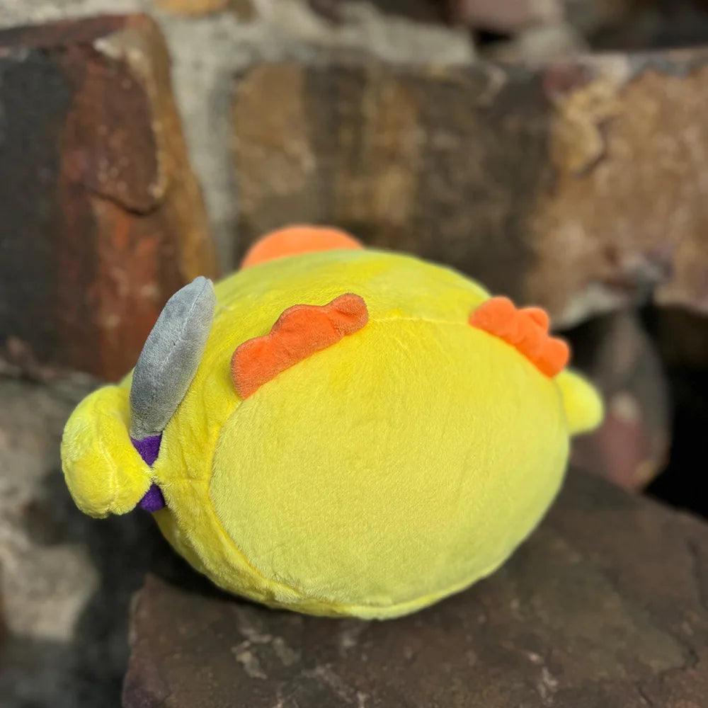 Yellow duck plush gift box, funny meme toy for adults and teens
