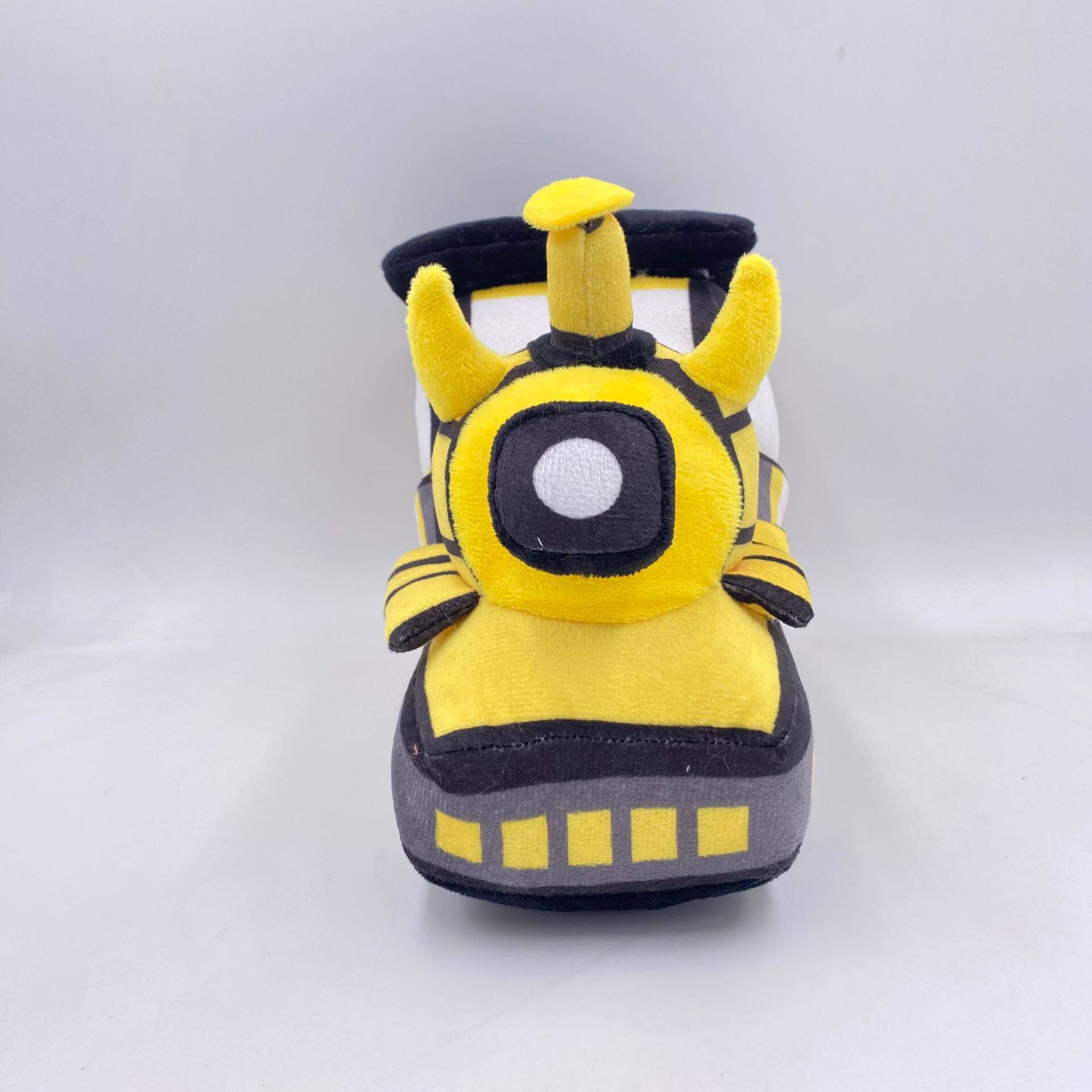 Yellow train toy plush 25cm soft cotton stuffed locomotive
