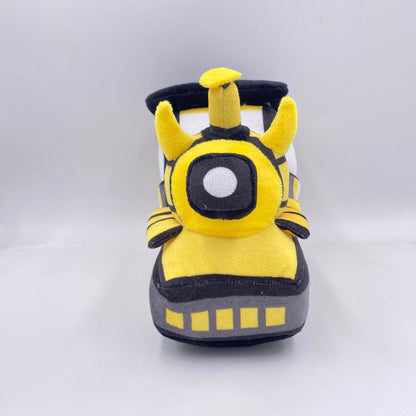 Yellow train toy plush 25cm soft cotton stuffed locomotive
