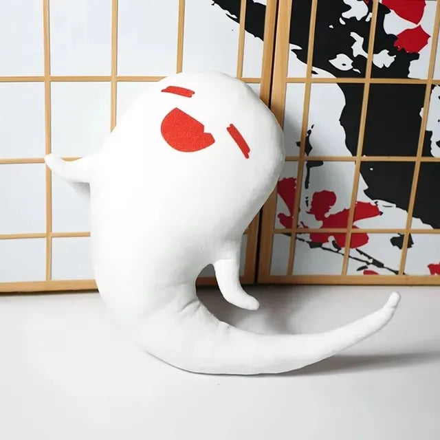 YouYou ghost plush close-up face detail
