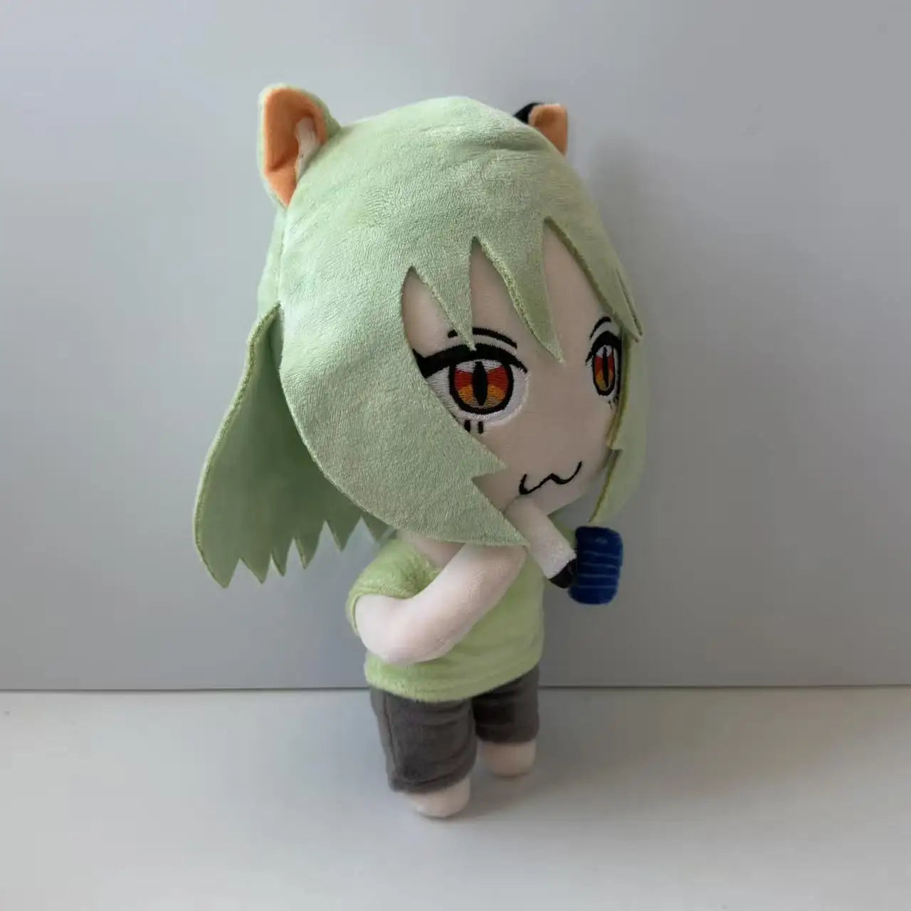 Yuko Satou plushie cute anime cat girl plush cigarette detail close-up