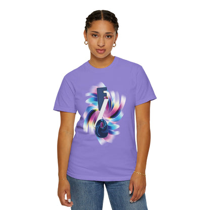 Yumedanshi wearing FO graphic tee, self-shipping fan culture streetwear, relaxed oversized fit
