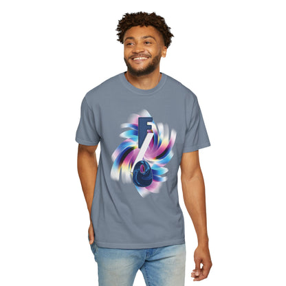 Yumejoshi fashion flat lay, F/O Vortex Tee with cargo pants, bucket hat and retro runners
