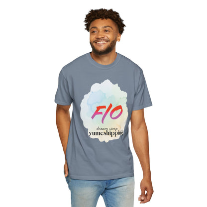 Yumeshipping graphic tshirt sleeve detail in heavyweight ring-spun US cotton
