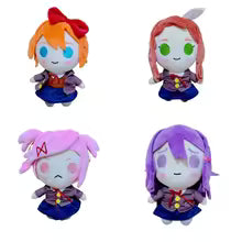 Yuri plush 25cm handmade fan inspired visual novel collectible soft toy