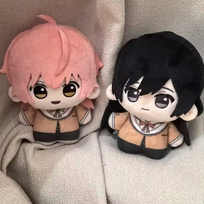 Yuu Koito plushie and Nanami Touko plushie pair chibi yuri anime display