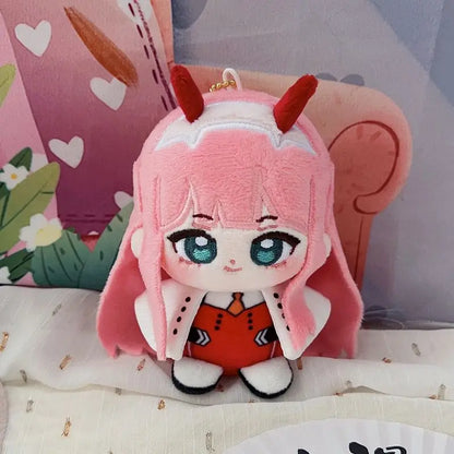 Zero Two Code 002 plushie pink hair red horns chibi style