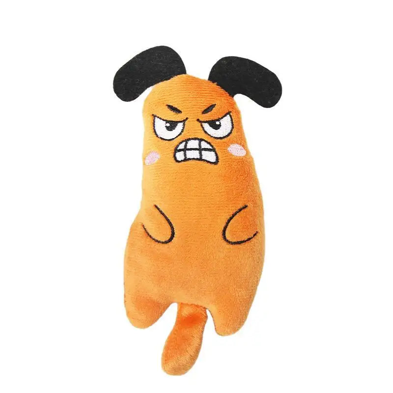 beige dog crinkle stuffed animal plush toy
