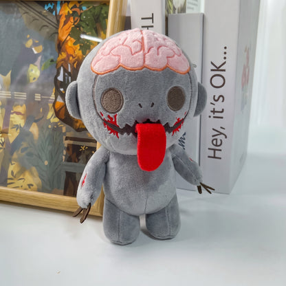 exposed brain plush collectible close up detail of brain sculpt
