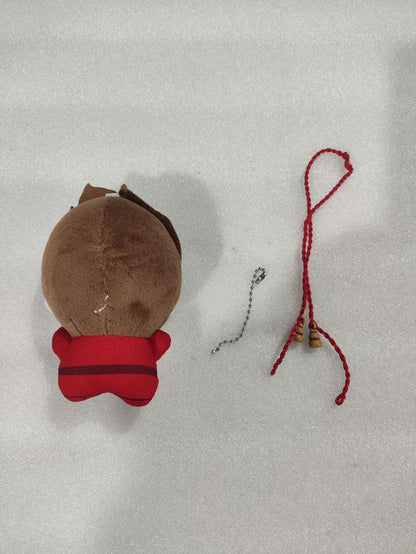  fan art plush toy of Kai, the red fire ninja from the block adventure series, featuring soft cotton filling and a compact size.