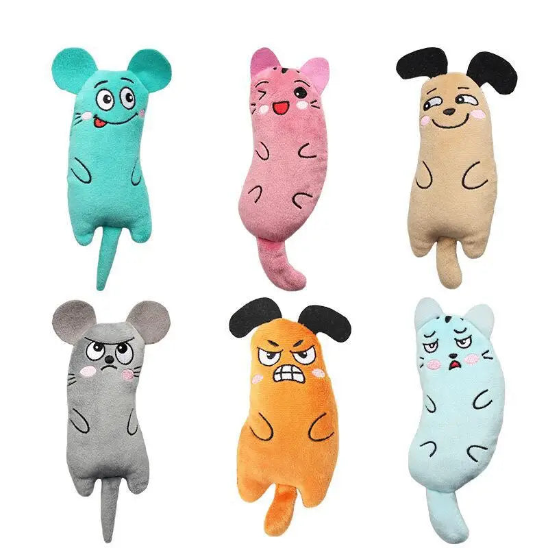 grey mouse crinkle kicker plush toy 16cm
