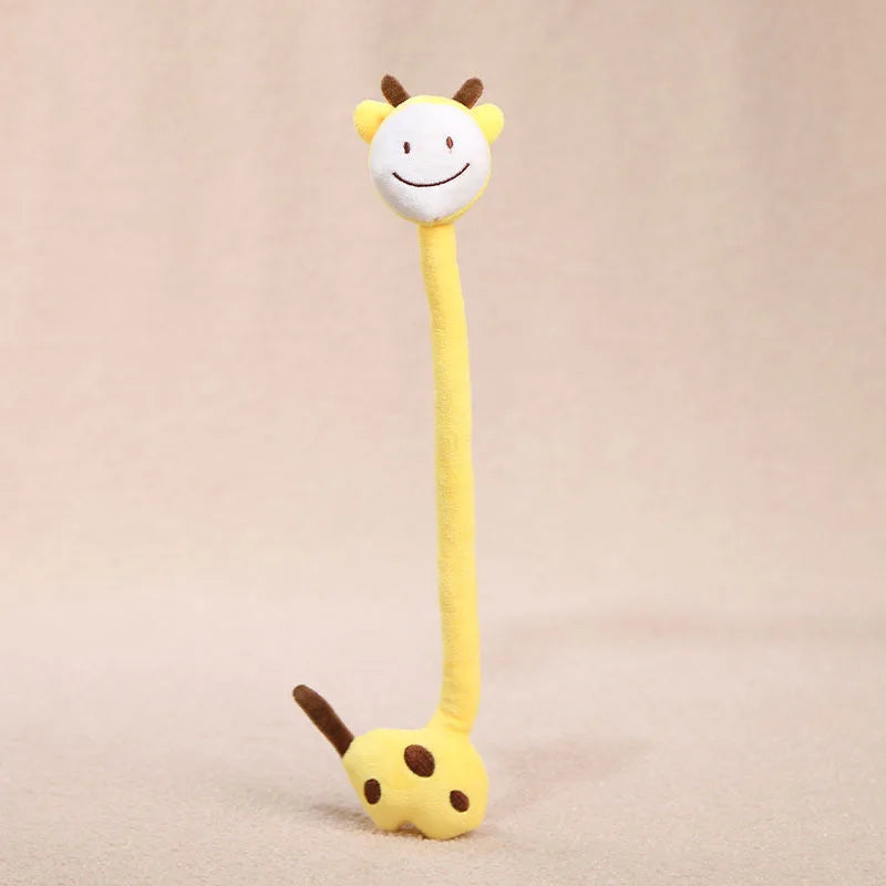 handmade animal plush rabbit giraffe duck lizard variant display shelf