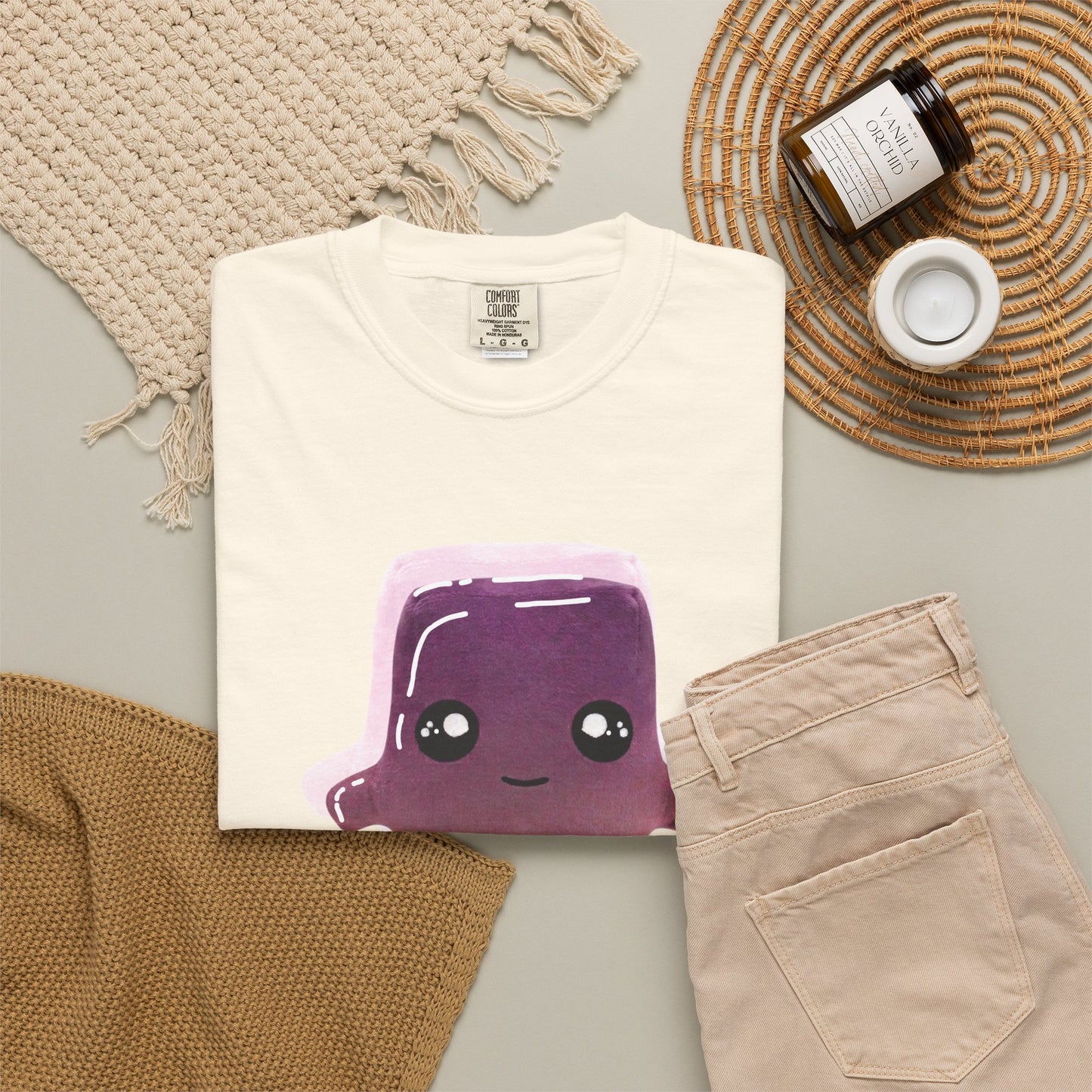 hanger shot, knolling flat lay, overhead shadow, outdoor lifestyle
