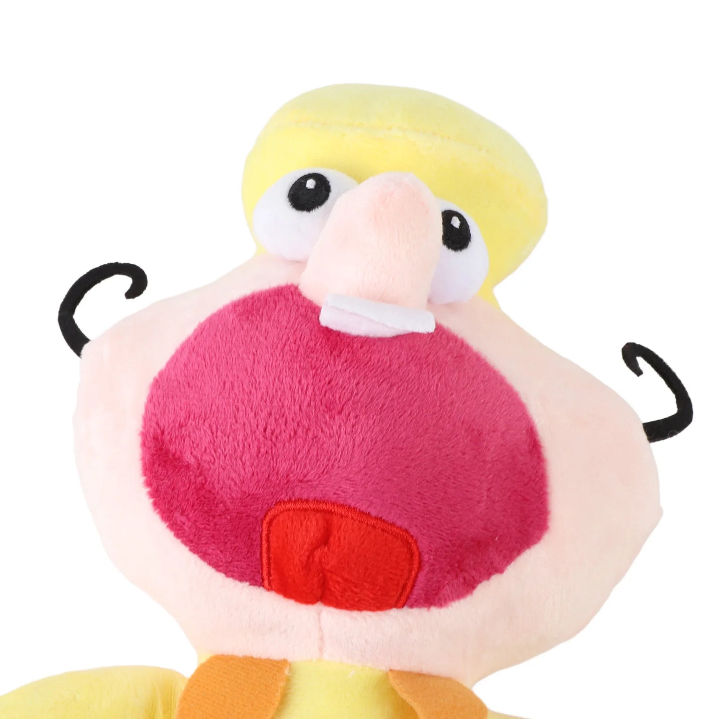 indie platformer villain plush toy yellow cartoon gremlin
