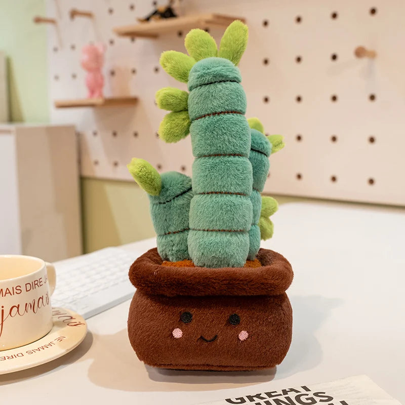 kawaii plant plushie close-up plush fabric texture PP cotton filling