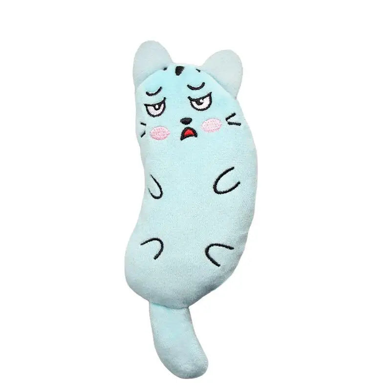 light blue cat plush crinkle kicker stuffed animal
