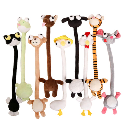 long neck plush toy all 14 variants flat lay rabbit giraffe duck lizard