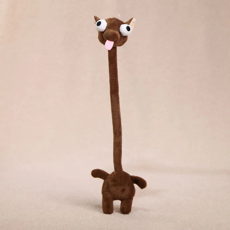 long neck plush toy chicken pig cheetah variant set posed