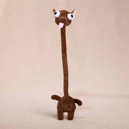 long neck plush toy chicken pig cheetah variant set posed