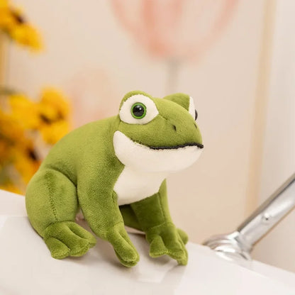 magnetic frog plush backing plate and magnet shown separately