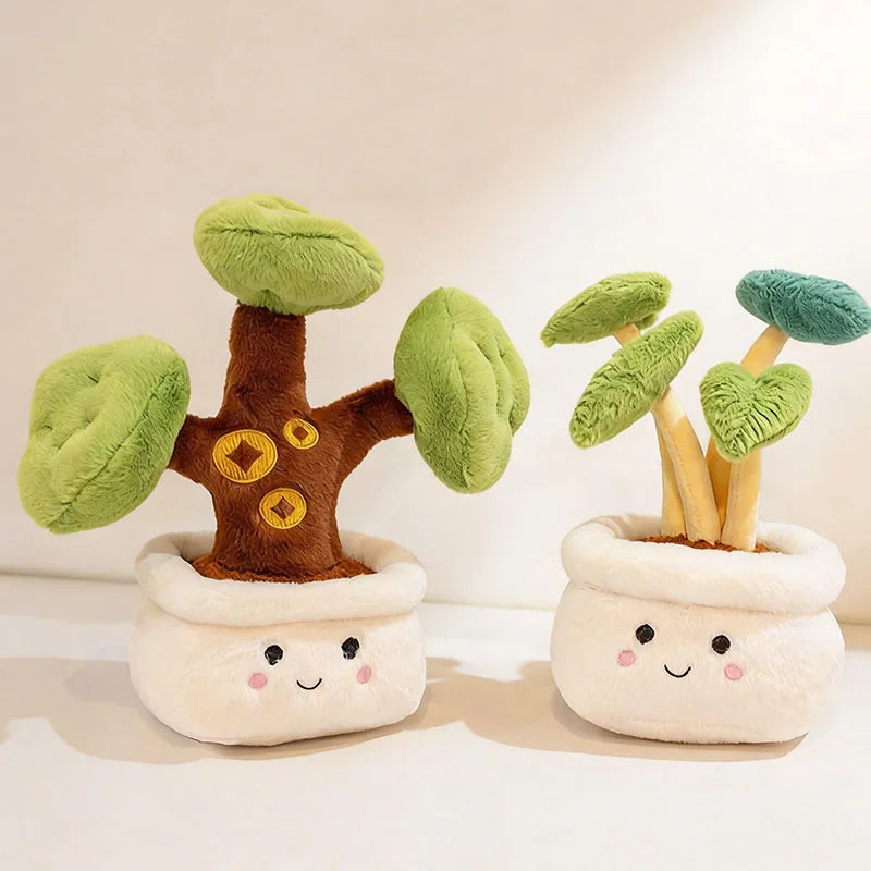 monstera plush toy kawaii split leaf stuffed plant 25cm PP cotton