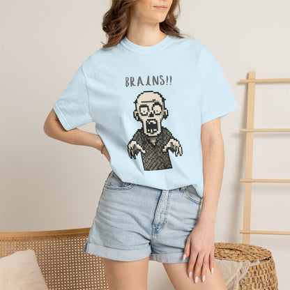 Vintage style pixel zombie horror shirt.