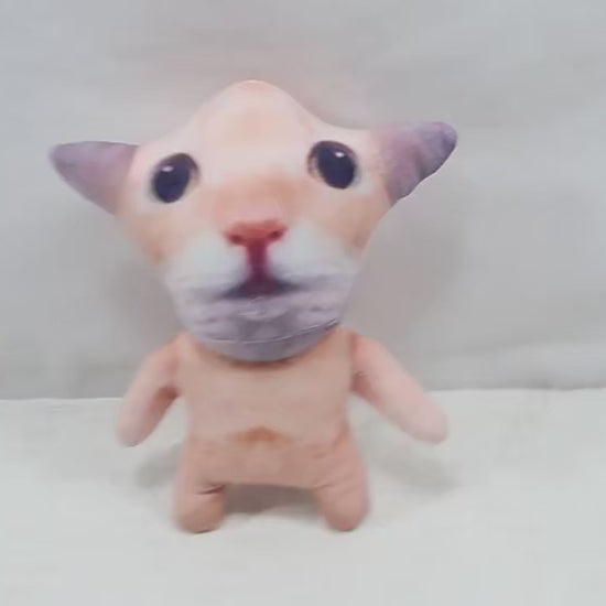 Scuba scuba dance cat plush toy side view
